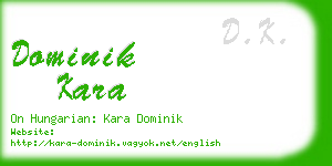 dominik kara business card